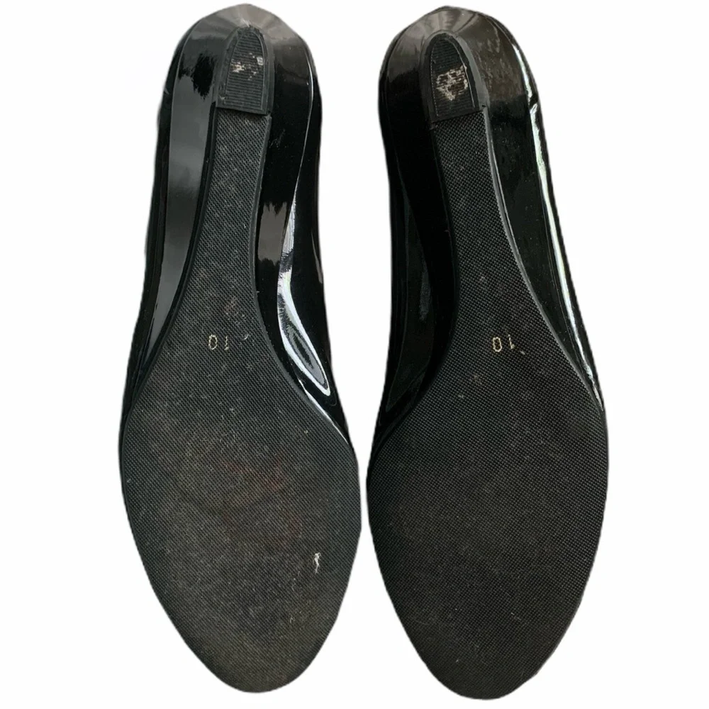 Butter black patent wedges with leopard flower - Picture 7 of 7